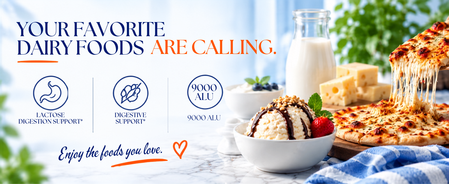 Vitamatic Lactase Enzyme 9000 FCC 240 Tablets - Lactose Intolerance Relief Caplets