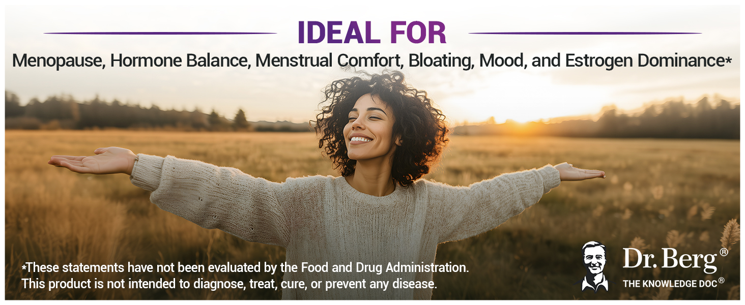 Dr. Berg DIM Supplement Estrogen Balance - Original Estrogen Supplement for Women with Diindolylmethane & Black Pepper for Enhanced Absorption & Menopause Support* - 60 Capsules