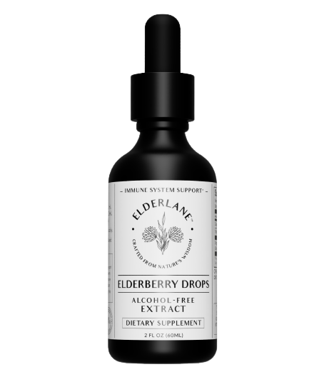 Elderlane Elderberry Drops, Tincture Liquid Extract for Immune Support, 2oz