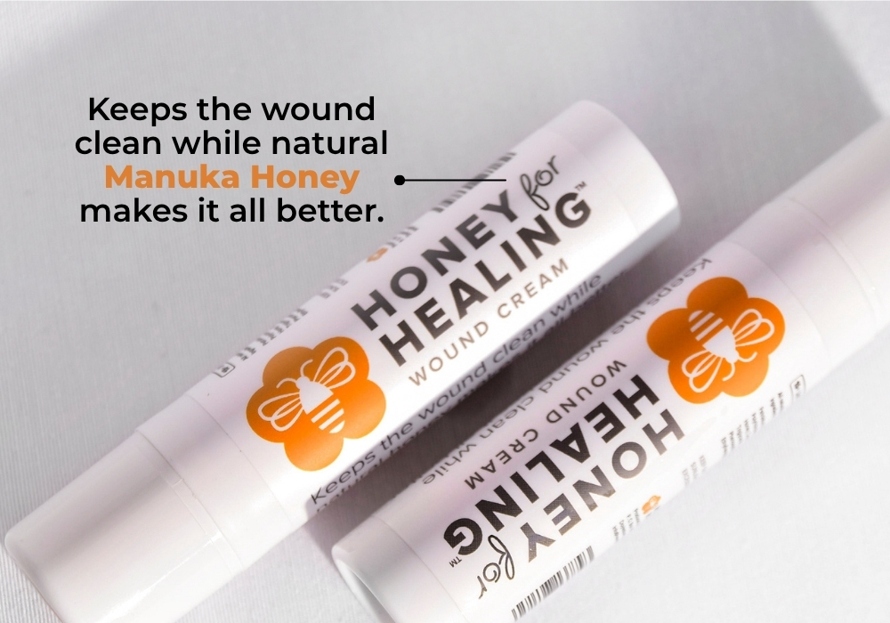 Manuka Honey Wound Cream – Non-Sticky, Fast-Absorbing First Aid Skin Care for Minor Cuts, Burns, Scrapes & Blisters – 1.75 oz