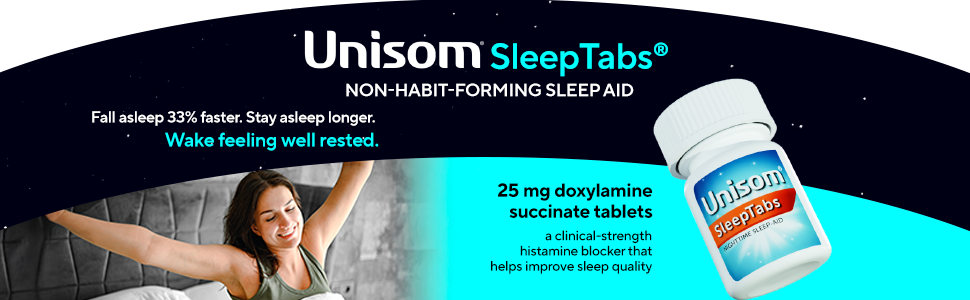 Unisom SleepTabs Nighttime Sleep Aid Tablets for Adults, 16-Count