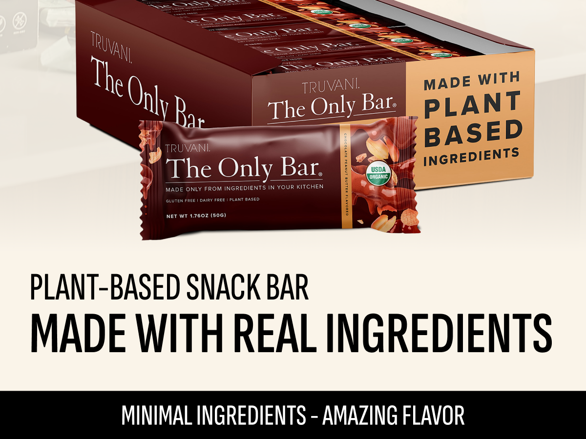 Truvani Plant Based Snack Bars | Cherry Chocolate Chip | 12 Pack