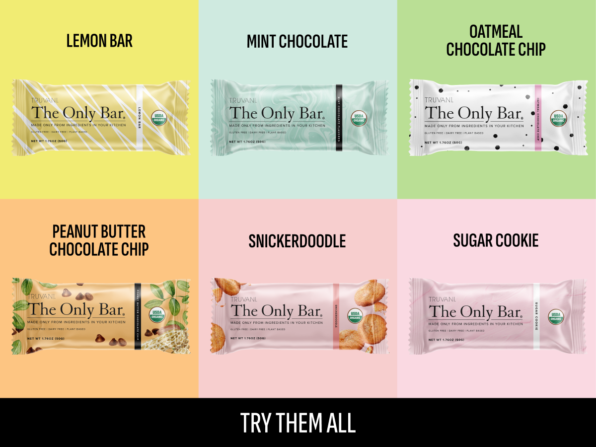 Truvani Plant Based Snack Bars | Cherry Chocolate Chip | 12 Pack