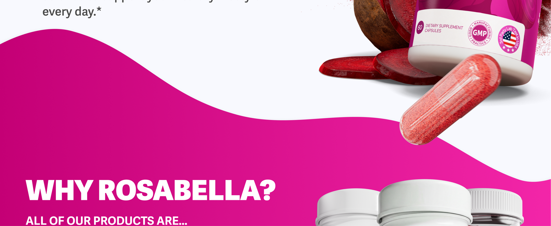 Rosabella Organic Beet Root Capsules - 1300mg Beet Root Powder Aids Healthy Circulation & Vitality, Non-GMO, Beet Root Supplement - 60 Capsules, 30-Day Supply