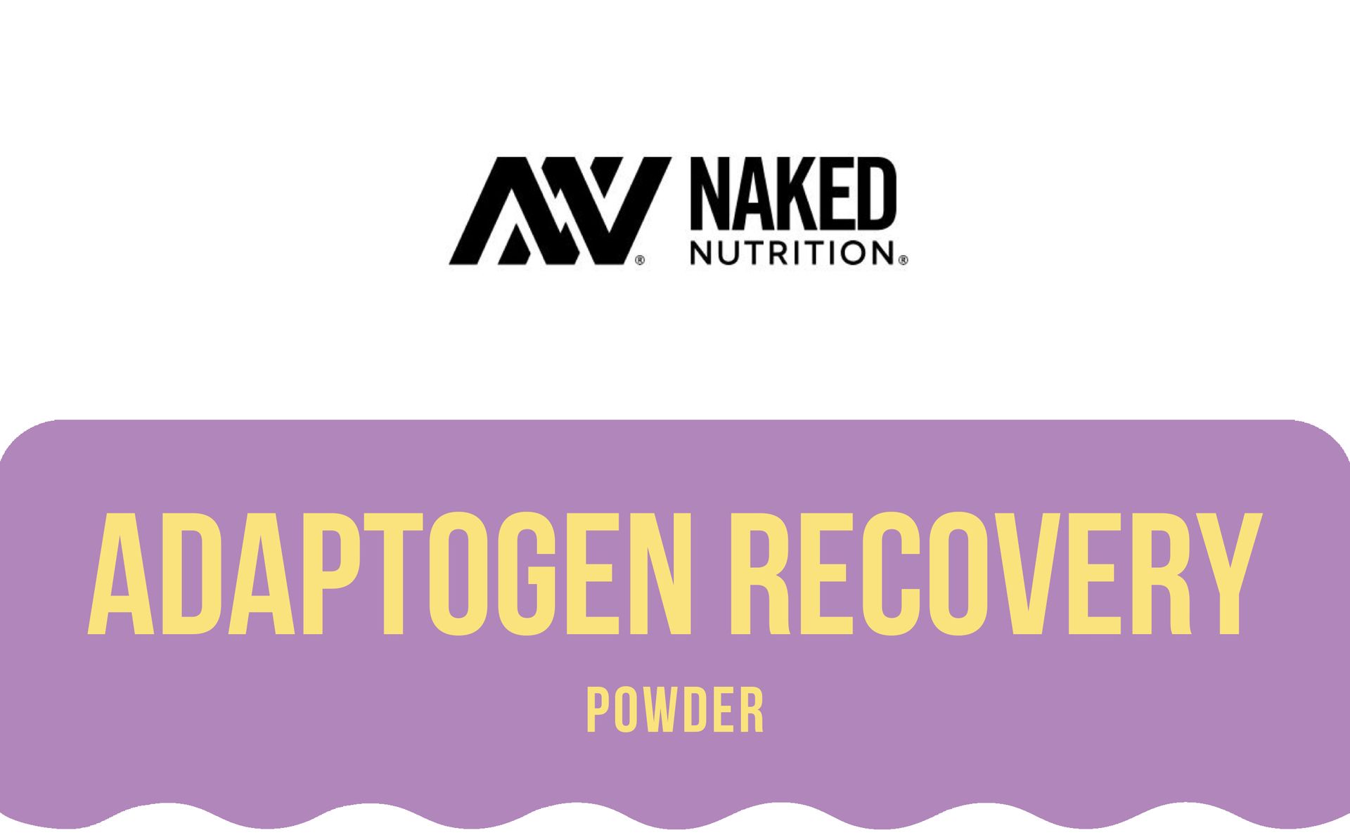NAKED Recovery - Mushroom Supplement Powder - Lions Mane, Cordyceps, Reishi, Tart Cherries, Lemon Balm - Adaptogen Wellness Formula, Stress Relief, Muscle Recovery - 30 Servings