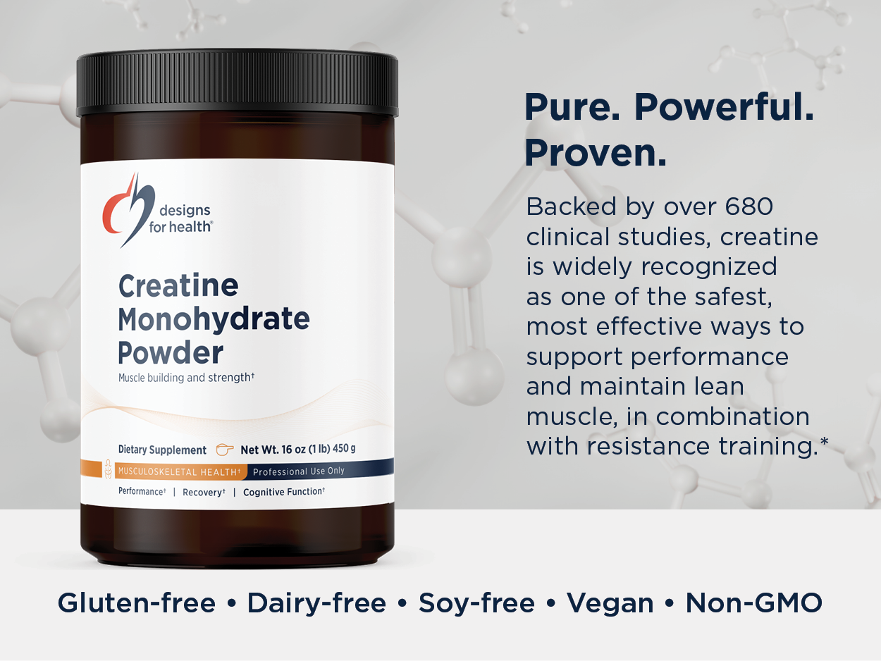 Designs for Health Micronized Creatine Monohydrate Unflavored Powder, 90 Servings, 5g per Serving – for Women & Men to Support Muscle Strength and Brain Health