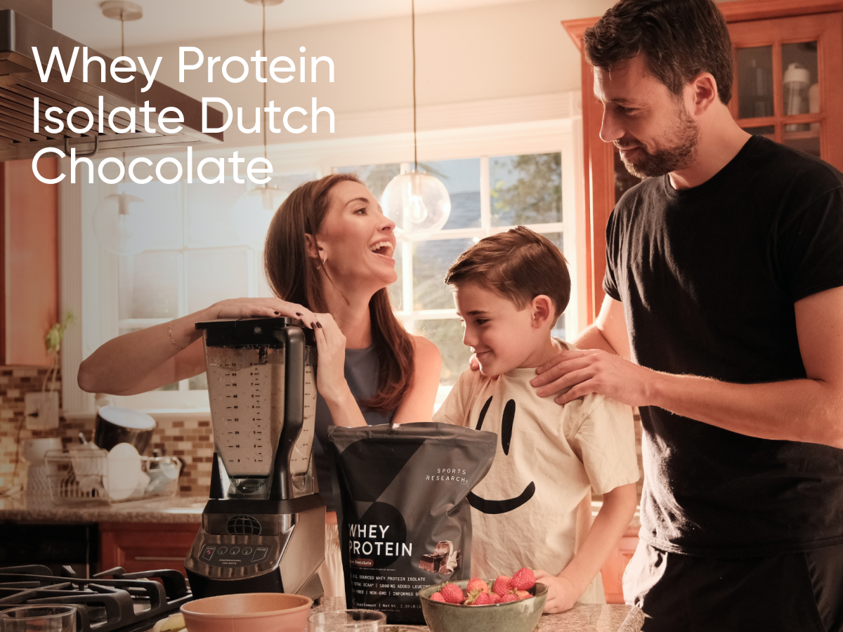 Sports Research® Whey Protein Isolate Powder Dutch Chocolate, 5.42lb Bag