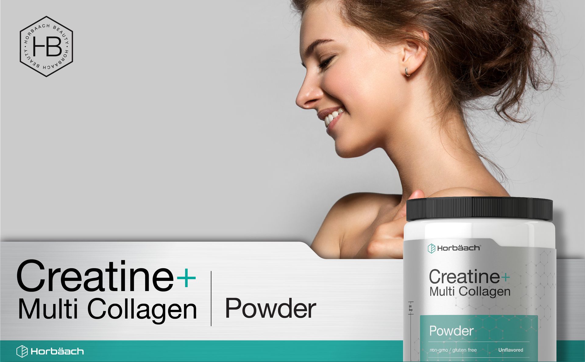 Horbäach Creatine Monohydrate Powder | with Collagen and L-Taurine