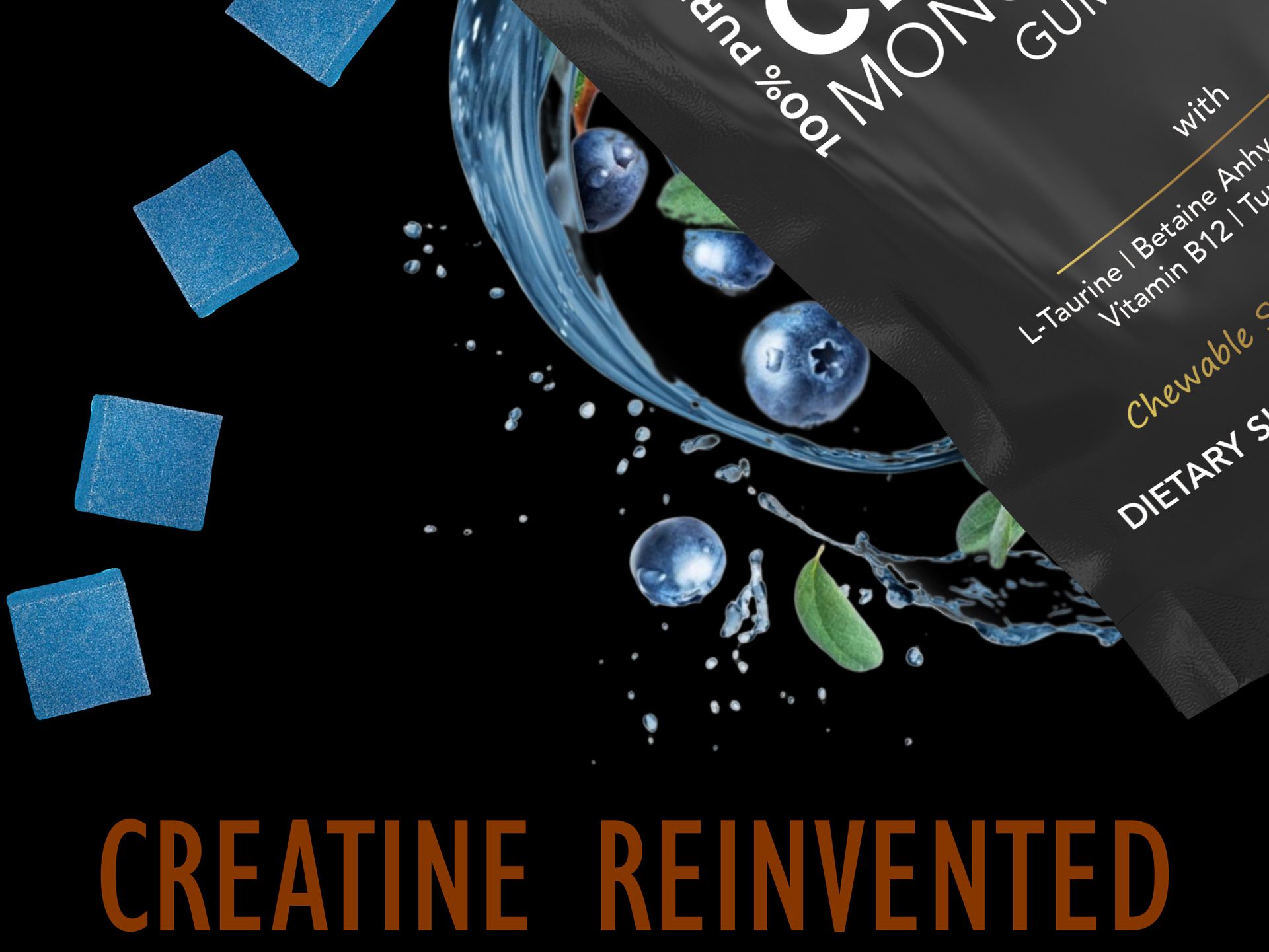 Creatine Monohydrate Gummies for Men & Women - Sugar Free & Vegan Advanced Formula W/L-Taurine + Vitamin B12 - for Muscle Strength, Muscles Builder, Recovery, Energy Boost, Pre-Workout Supplement