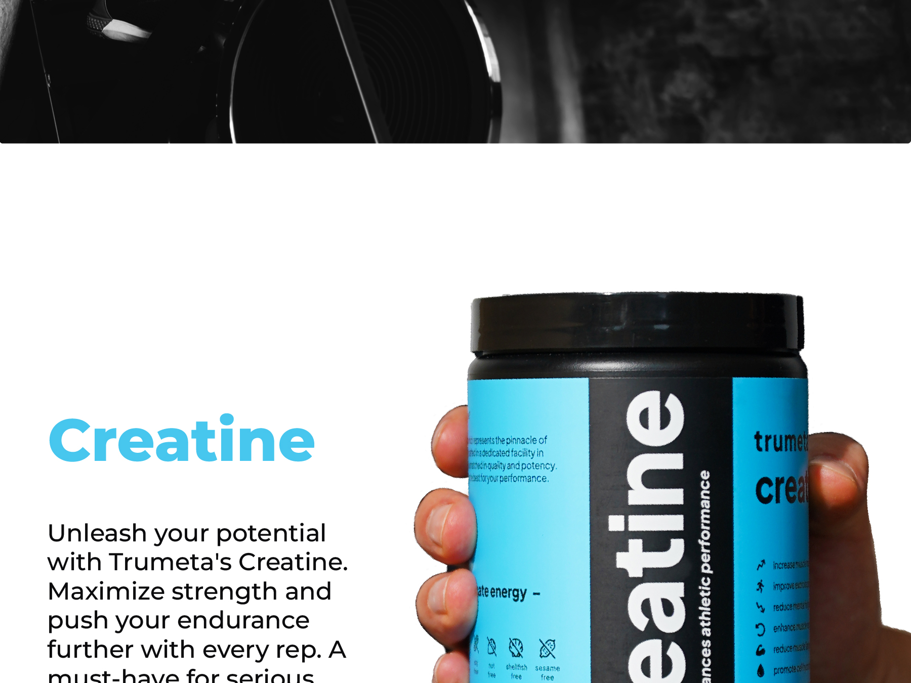 Pure Creapure® Creatine Monohydrate Powder, Unflavored, Micronized