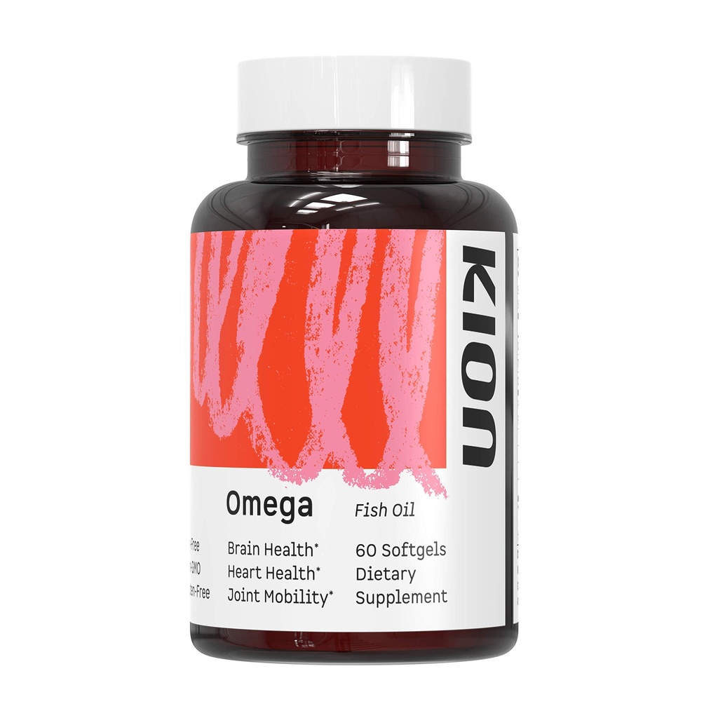Kion Omega - Omega 3 Suplimente acid gras - Suplimente DHA - Mini ulei de pește Softgels - Omega 3 DHA EPA Pastile ulei de pește - Ulei de pește 1000 mg - 30 Serviri