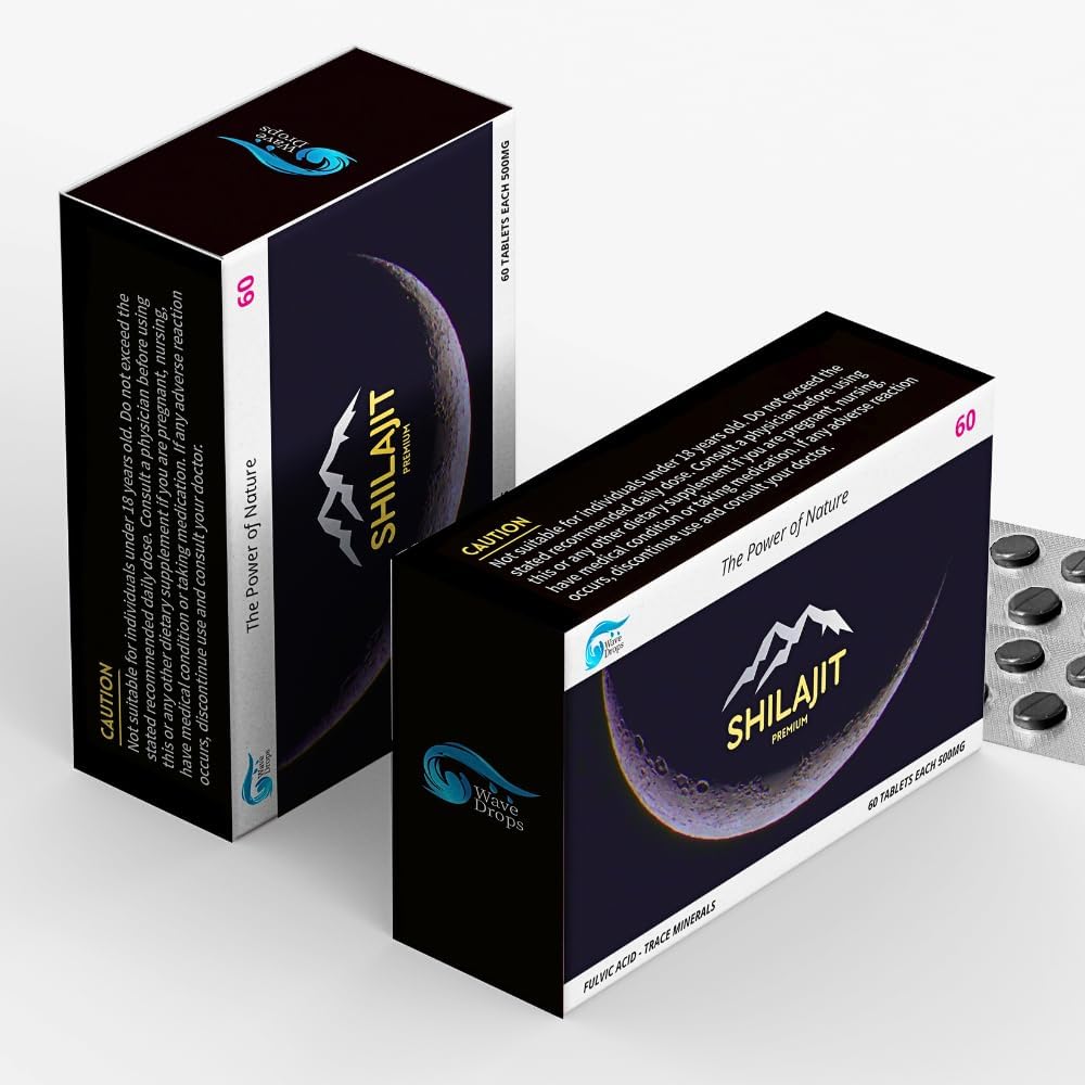 100% Putere maximă pură Silajit Resin tablete: energie, metabolism, imunitate - 85 + Trace Minerale & Acidul pelvian - Tablete naturale Shilaj