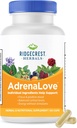 Ridgecrest Herbals AdrenaLove, Stress and Energy Supplement with Ashwagandha, L-Theanine, Ginseng, Schisandra, Taurina, Holy Basil, Adaptogens, B Vitamins (60 Vegan Caps, 30 Serv)