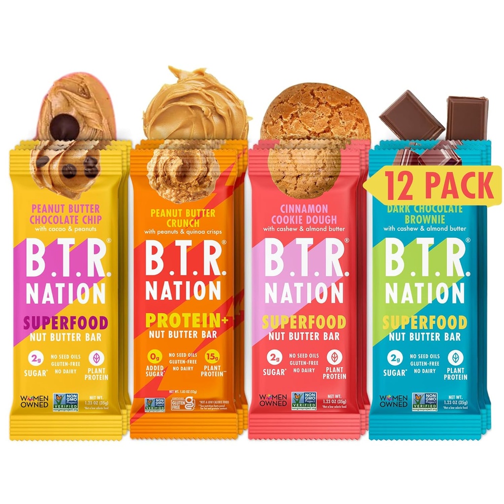 B.T.R. Nation Superfood Keto Proteina Bar - Pe bază de plante Vegan Puls 