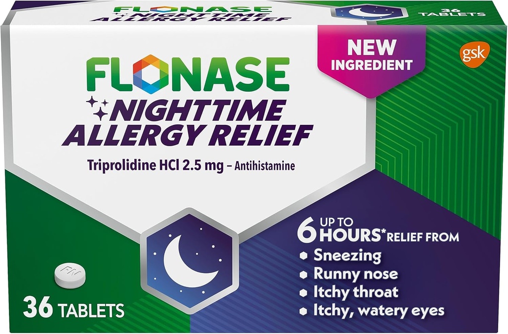 Flonase Nighttime Alergice comprimate de ajutorare, până la 6 ore de medicamente de alergie - 36 comprimate filmate