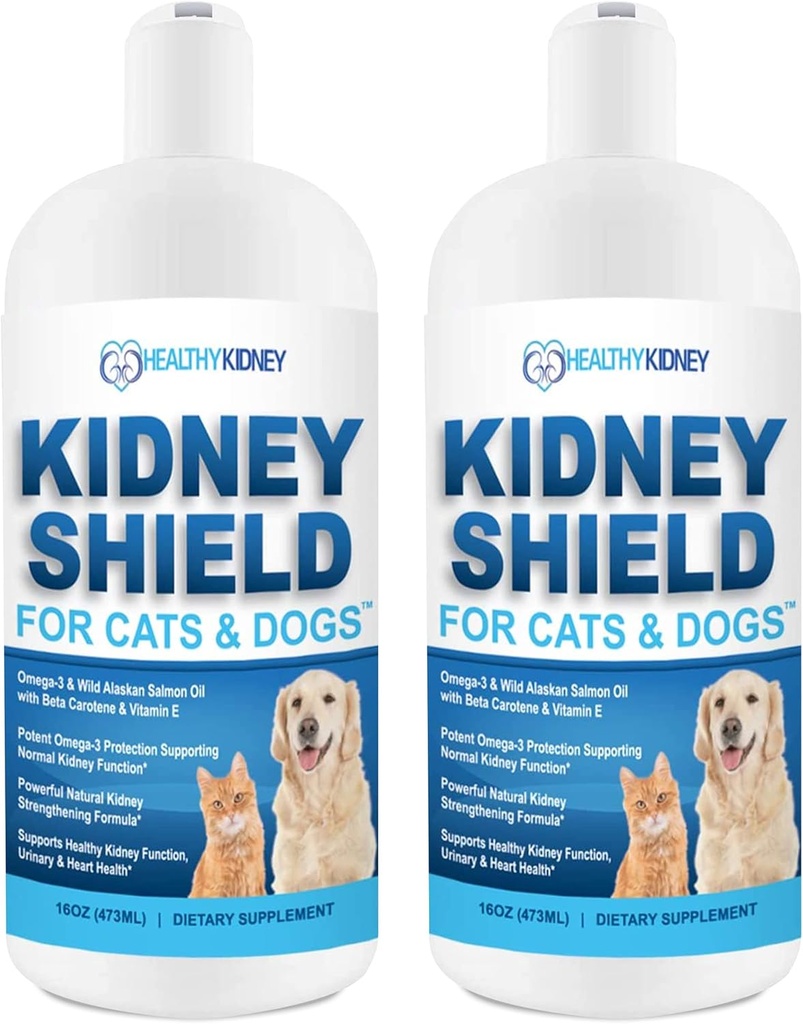 Dog și Cat Rinichi de sprijin, Canin felina Renal Health Supplement for Normal Rinichi Functie, Creatinina, Detox, Cel mai bun supliment de rinichi Cat, Îmbunătățiți animalele de companie vii o sanatate renala - 2 Pack