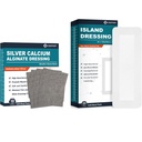 Silver Calciu Alginate dressing (4'x4'10Pcs) +Island Dressing(4" x 10" 25Pcs)