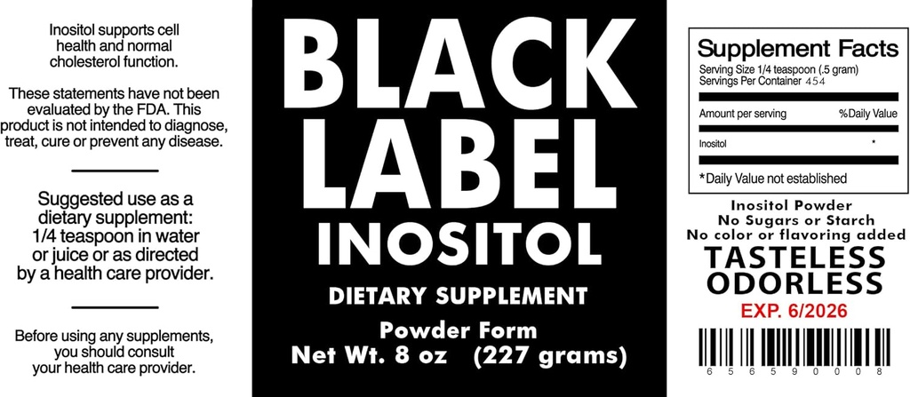 Generic Black Label Inositol, 2.19 Pound (Pachet de 1)
