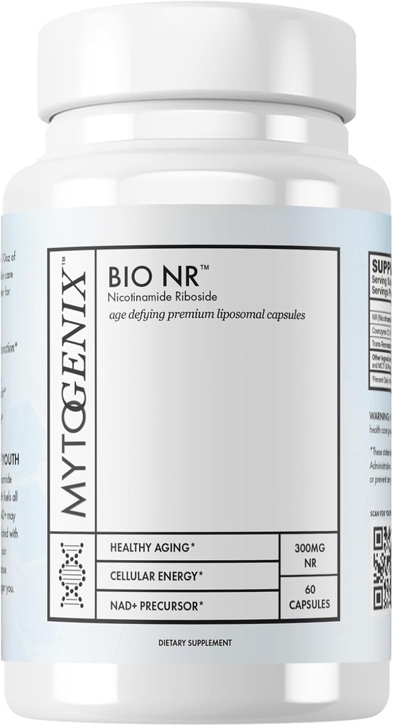 Capsulele pure NR - Suplimentul Ribozide de nicotamidă - 300 mg per servire - 60 capsule per flacon - Anti- Aging- Reparaţii ADN deteriorat - Îmbunătăţirea funcţiei cognitive - Optimizarea activităţii cerebrale
