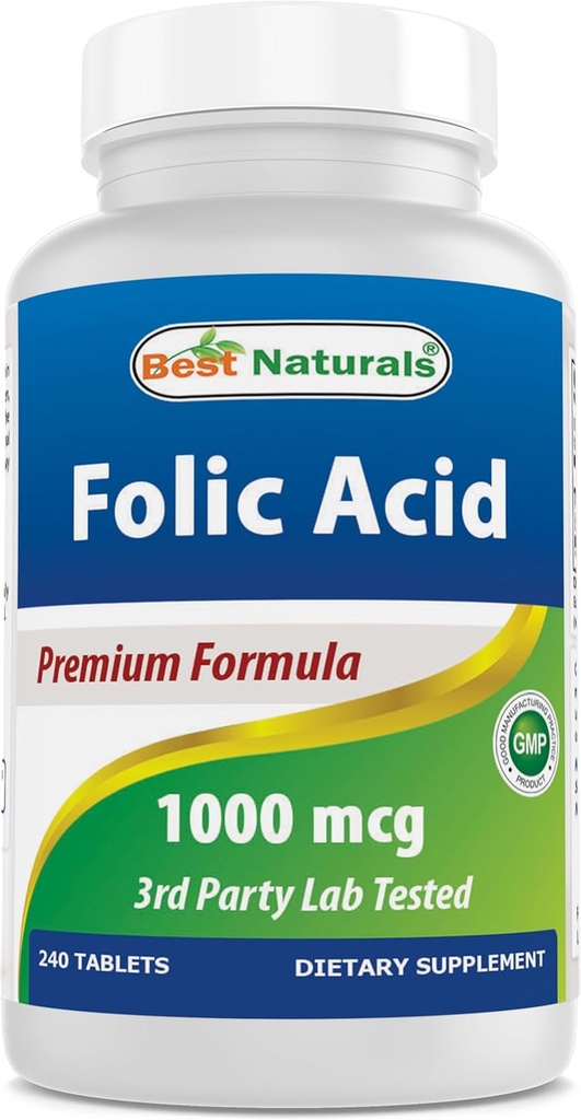 Acid folic 1000 mcg (Vitamina B9), 240 comprimate