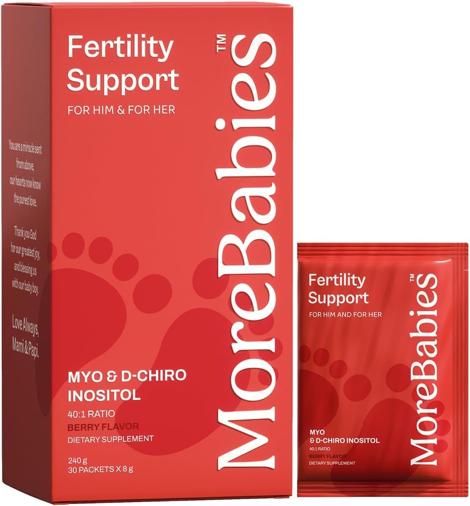 Myo-Inositol & D-Chiro Inositol Fertility Supplement for Women and Men. 30-Day Supply, Berry Flavored Packets. Promovează funcția ovariană sănătoasă și calitatea spermei.