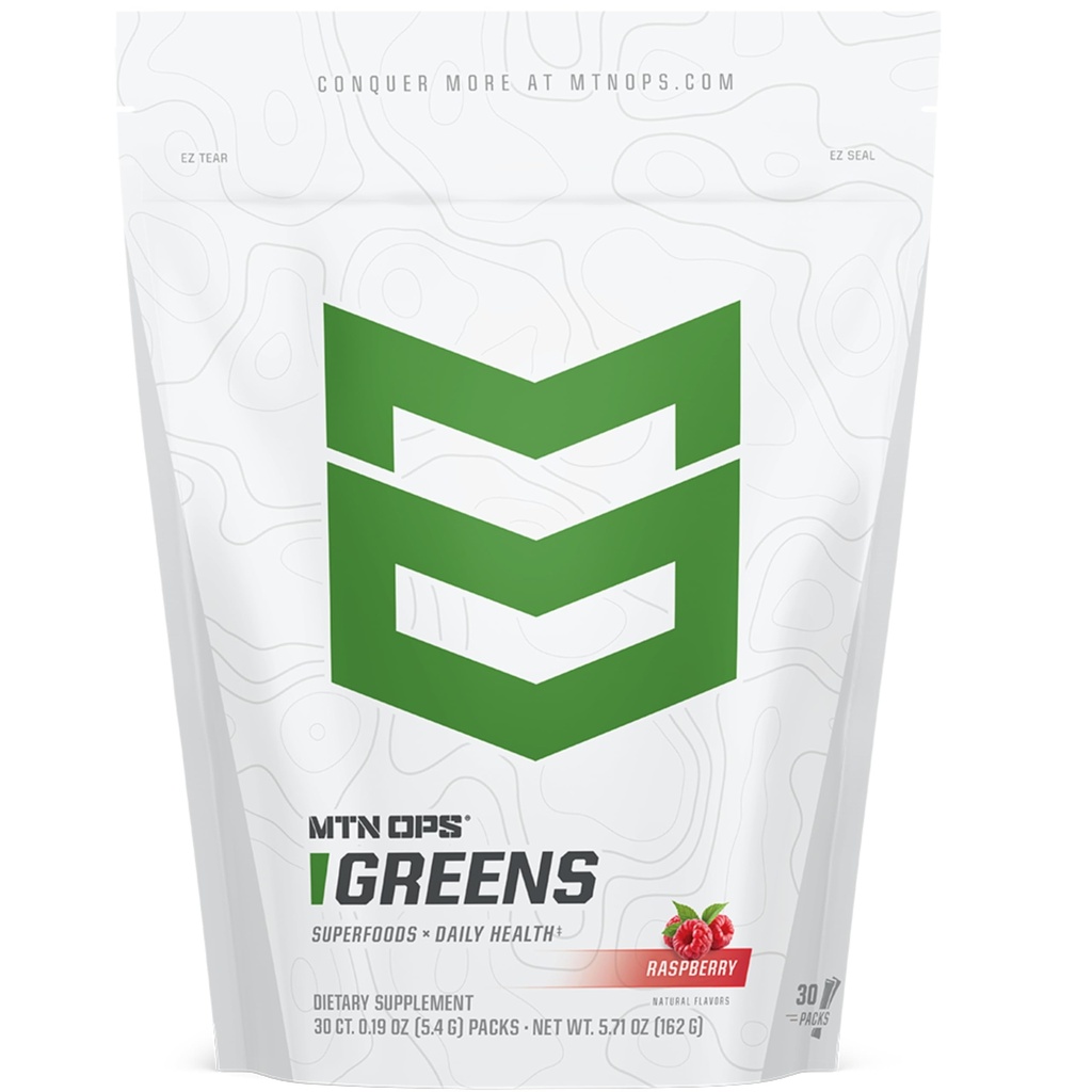 MTN OPS Super Greens Daily Immune Health and Energy Drink Powder 
