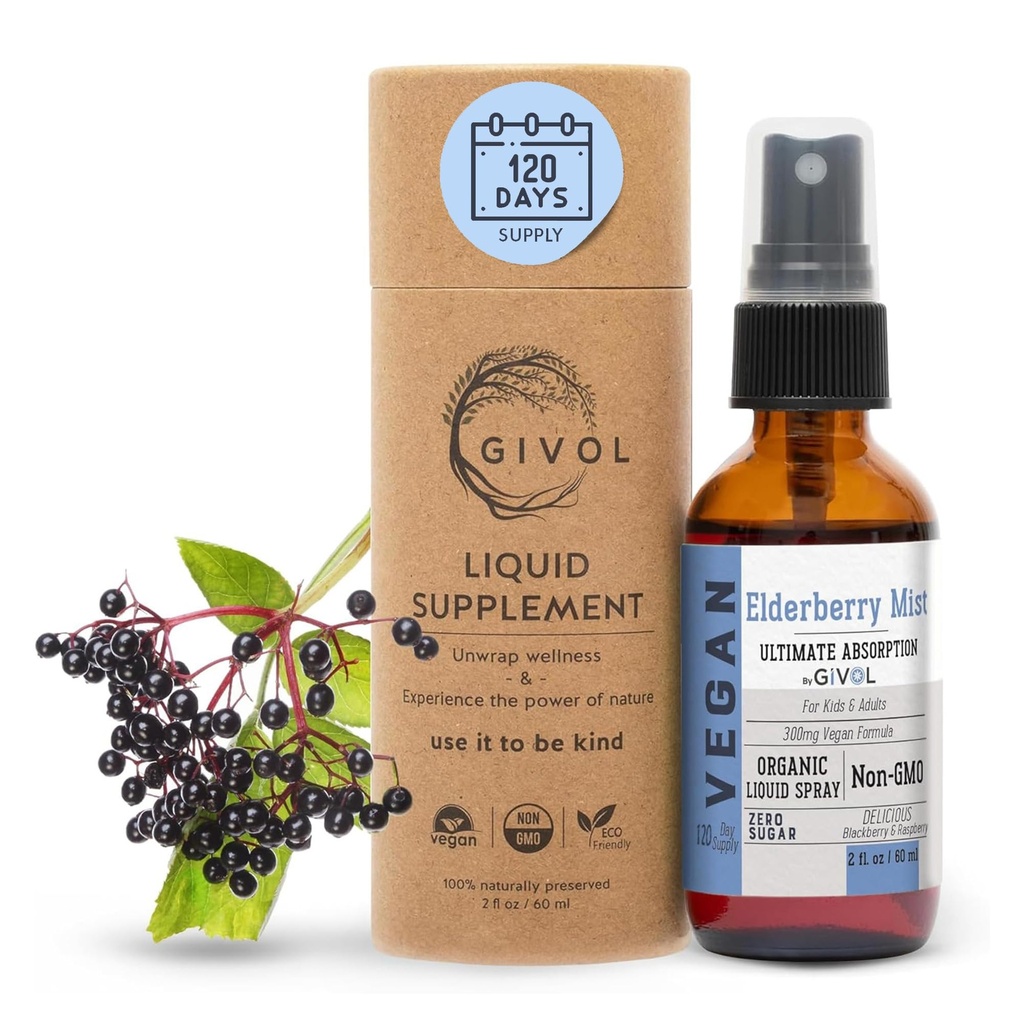 Organic Elderberry Mist (Sambucus Nigra) Extract lichid 