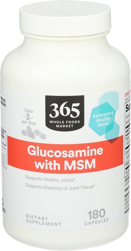365 de Whole Foods Market, Glucosamină cu MSM, 180 capsule