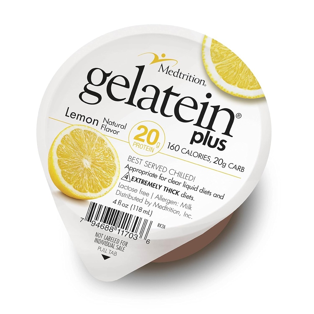 Medtrition Gelatein Plus Lemon: 20 Grams of Proteine. Ideal pentru Liquid Diets Clear, dificultăţi de înghiţire, dializă şi oncologie. Mare pre sau post-workout Snack. (36 Pack) ...