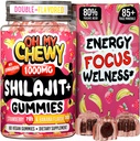Pure Himalayan Shilajit Gummies - Resin de aur de înaltă intensitate - Boost de energie și sprijin imunitar pentru bărbați și femei cu Ashwagandha și Shatavari - 60 Gummy - Căpșuni și banane