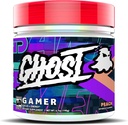 GHOST Gamer: Formula suport energie și focus - 40 serviri, piersic - Nootrops & Natural Cafeina pentru atenție, timp de precizie și reacție - Vegan, gluten-gratuit