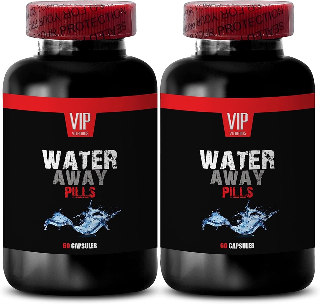 Relief Blooting și de reducere a burții - pastile de apă Away Diuretic - pastile de detoxifiere naturale - Pastile de apă pentru picioare și picioare Umflate - diuretice naturale pentru reținerea apei - Pilule diuretice - 2B 120Capsule