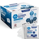 MED PRIDE Pad-uri de prep alcool steril, antiseptice, 70% izopropil, individuale învelite, medical de grad 2 Ply Wipes (200 Count (Pachet de 1) alb)