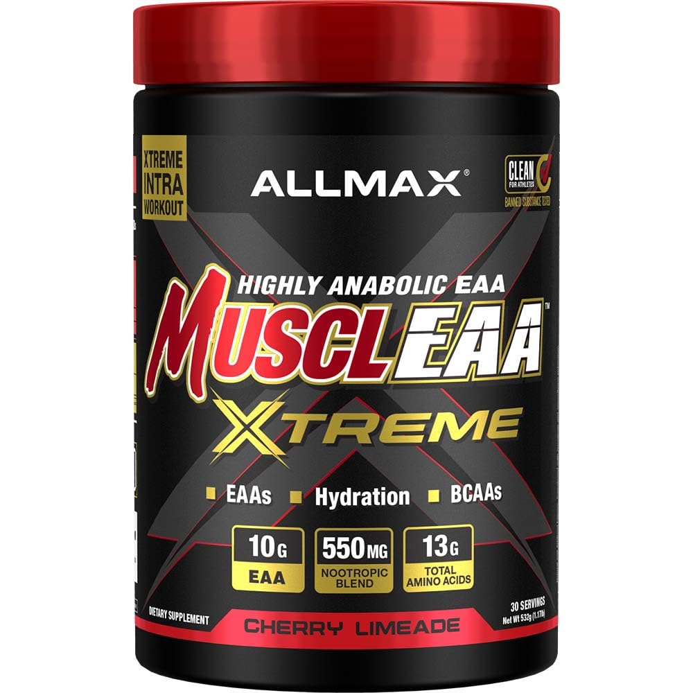 ALLMAX MUSCLEAA Xtreme, Cherry Limeade - 532 g pulbere - Oferă EAA, BCAAs & Hidratare - până la 30 Serviri