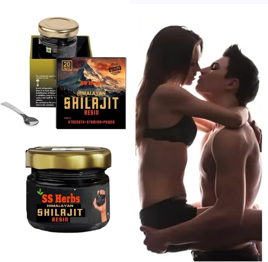 Pure Himalayan Shilajit Resin, 20g - Natural & Lab-Testat, bogat în acid fulvin & Humic, 85+ Trace Minerale, Golden Grad Max Putere, pentru bărbaţi şi femei