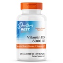 Cea mai bună vitamina D3, capsulele 5 000 Iu pentru oase sănătoase, dinți, inimă și suport imunitar, non-GMO, gluten-free, Soy Free, 720 Conte (Pachet de 1)