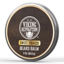 Viking Revolution Sweet Tobacco Beard Balsam - unt de barbă parfumat de tutun cu ulei de argan și ulei de Jojoba - Softens și moisturizes Barbă pentru bărbați (2oz, 1 pachet)