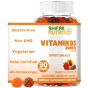 SHIFAA NUTRIŢIE Vitamină vegetariană D3 Gume pentru adulţi şi copii 