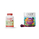 SmartyPants Copii Gummie multivitamine si fibra Supliment: Omega 3 Ulei de peste & OLLY Copii Multivitamine + Gummy Probiotic, Digestive si Immun suport
