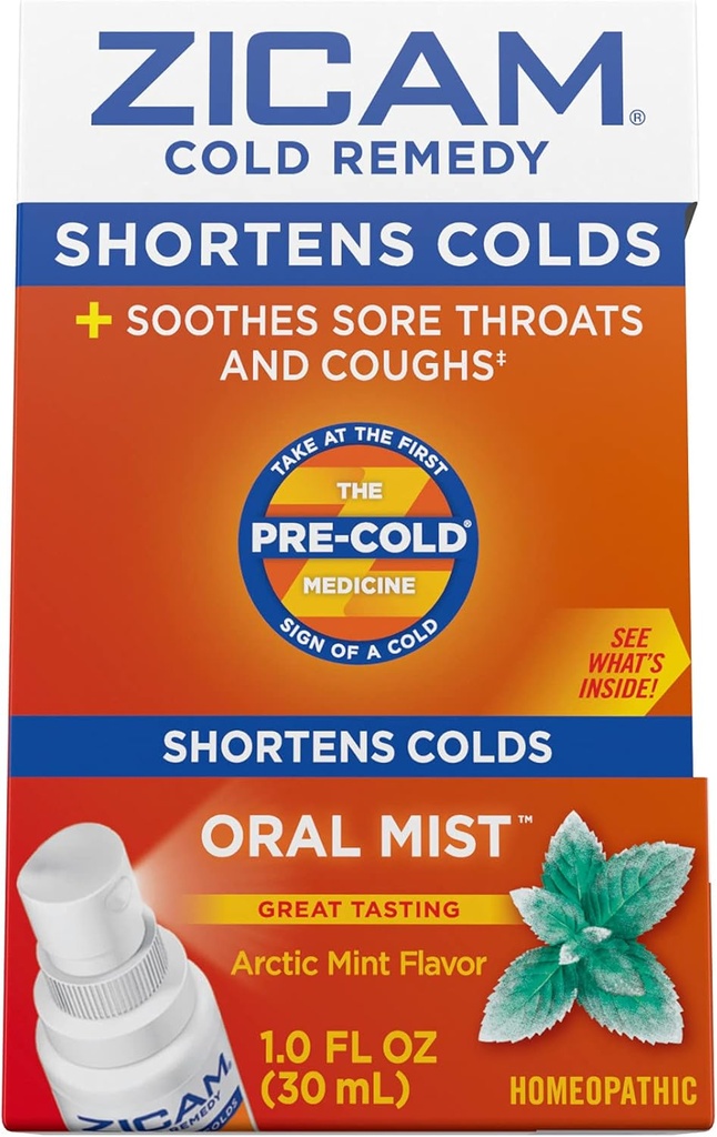 Zicam Rece Remedy Zinc Arctic Mint Oral Mist, 1 Ounce