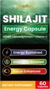 Capsule Shilajit, Silajit de grad înalt din Himalaya, Acid abundant Fulvin & 85+ Minerale Trace, Gluten Free, Nu Adăugat capsule Shilaj de zahăr pentru bărbați și femei