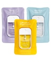 Touchland Putere Mist Hidratare Spray de mână sanitator, BLOSSOM Trio Set (Lavandă, Vanilie, Apă de ploaie), 1 FL. OZ. Mărime de călătorie (Set de 3)