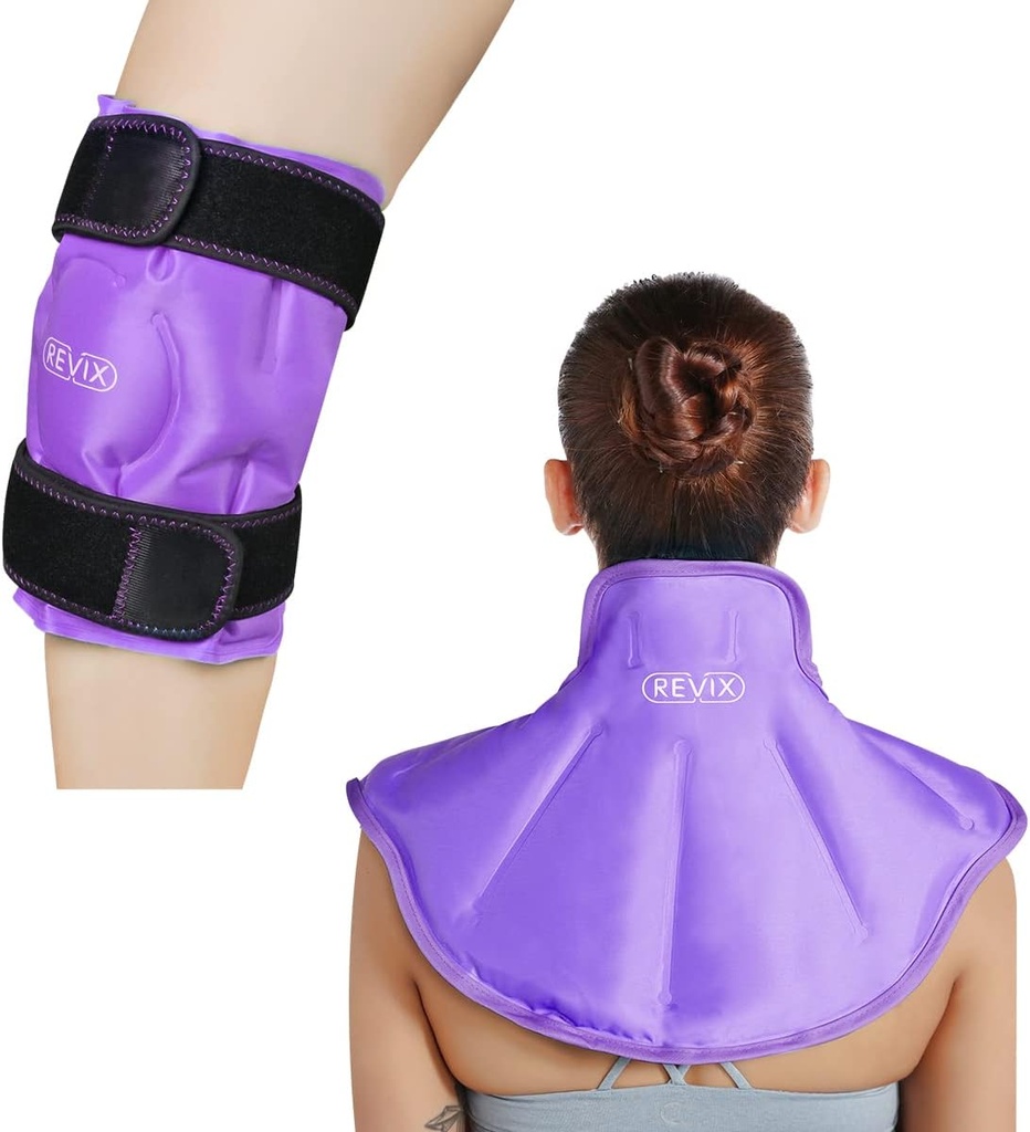 REVIX Genunchi pachet de gheață pentru leziuni Reutilizabile și gat mare umăr pachet de gheață Wrap pentru Upper Back Pack Ajutor
