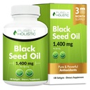 Capsule de ulei negru Seed 1400mg, 180 Softgels, 3 luni de aprovizionare - Rece presat Nigella Sativa, bogat în Omega 6, 9 & TQ, Black Cumin Seed Oil, Immune Support, Articulații și Digestion
