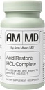 Amy Myers Acid MD Restaurare cu Betaina & HCL - Supliment pentru Digestive & Gut Health Support - cu Slippery Elm Bark - Non-GMO, Gluten-Free & non-Dairy - 60 capsule (60 Servings)