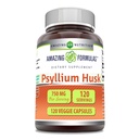 Amazing Formulas Psyllium Husk 750mg Veggie Capsule Supliment 