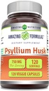 Amazing Formulas Psyllium Husk 750mg Veggie Capsule Supliment 