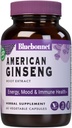 BlueBonnet American Ginseng Root Extract Supliment, 60 Conte