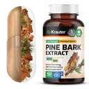 BIO KRAUTTER Pine Bark Extract capsule 400 mg - 100 Conte - Antioxidant Supliment - 95% Proanthocyanidins - Pine Bark Supliment - Vegan, Nu Fillers