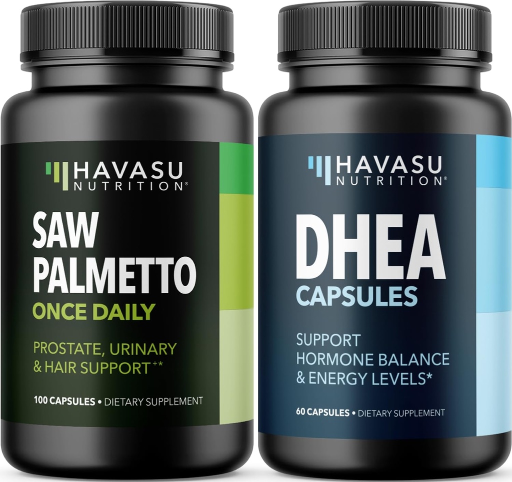 HAVASU NUTRIŢIE DHEA 50mg Supliment (60 Servings) şi Saw Palmetto Capsule (100 serviri)